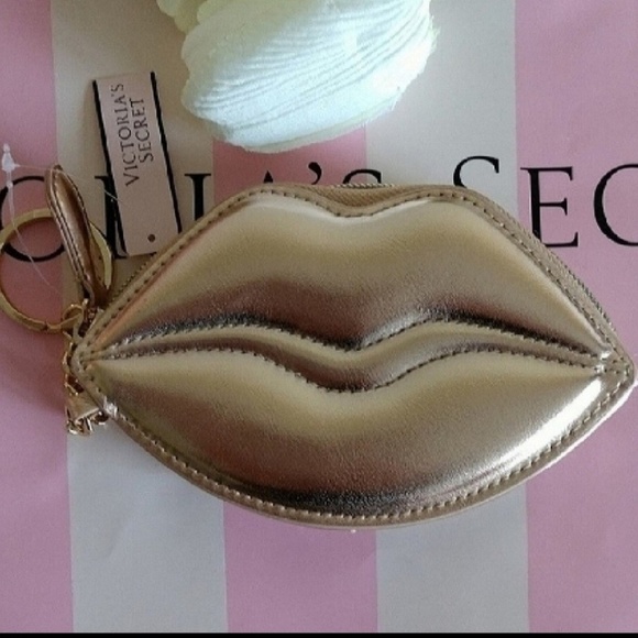 🌺 VICTORIA'S SECRET LIP POUCH KEYCHAIN.nwt - Picture 2 of 3